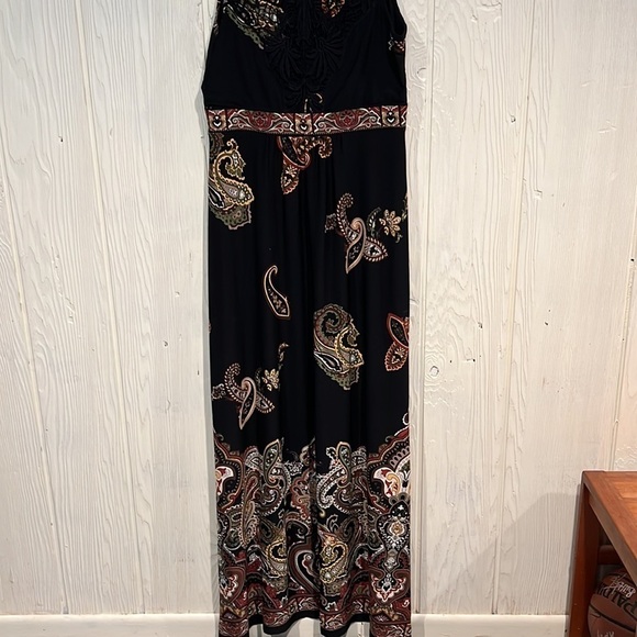 Sandra DARREN Maxi Dress Crocheted Type Back size 12 - Picture 9 of 15
